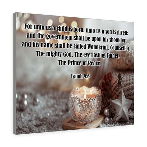 Scripture Walls The Prince of Peace Isaiah 9:6 Bible Verse Canvas Christian Wall Art Ready to ...