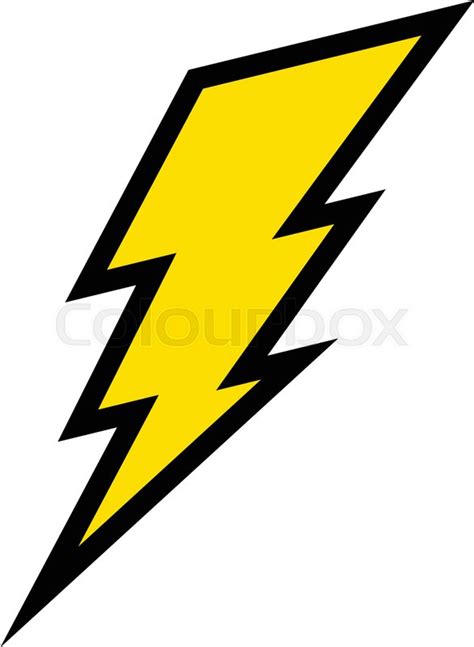 Electric Lightning Bolt Symbol | Stock vector | Colourbox