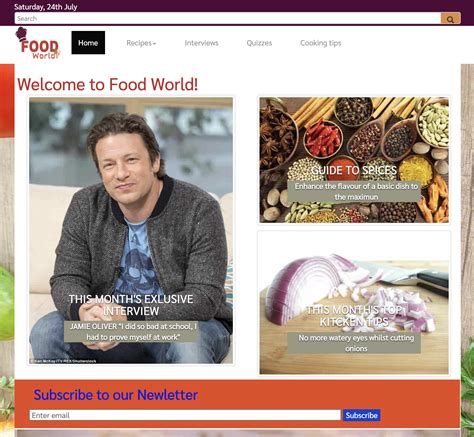 GitHub - AlbaHSultana/FoodWorld: A fully responsive online magazine was ...