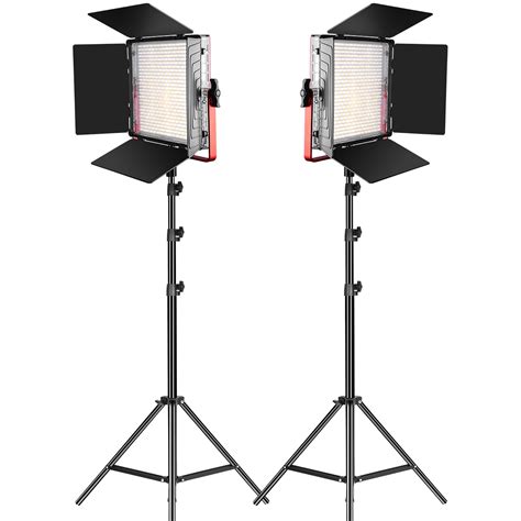 GSKAIWEN 180 LED Light Photography Studio LED Lighting Kit Adjustable Light With Light Stand ...