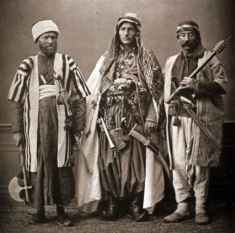 Costumes (three armed men) from Libanon (part of the Ottoman Empire, at ...