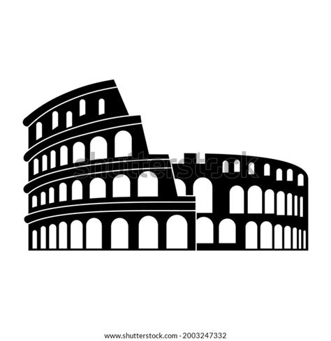 Colosseum Vector Image Illustrations Silhouette Stock Vector (Royalty ...