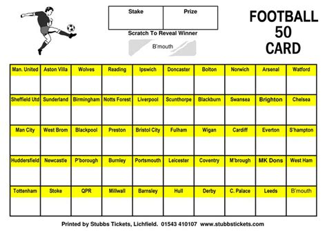 Football Scratch Cards