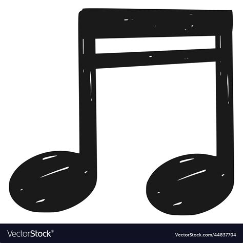 Music note icon hand drawn song score symbol Vector Image