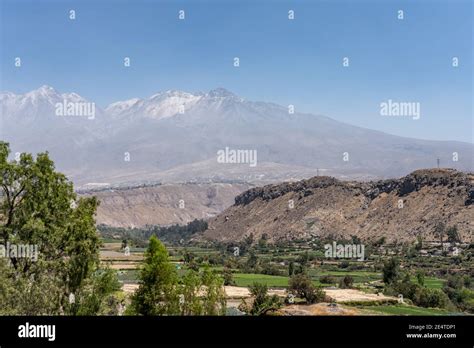 Volcanoes surround the city of Arequipa, Peru Stock Photo - Alamy