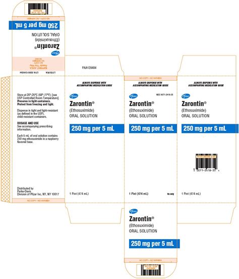 Zarontin - FDA prescribing information, side effects and uses