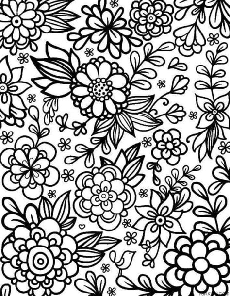 Colorful Flower Beautiful Nature Coloring Page » Turkau