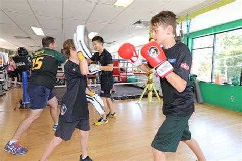 Jeff Horn teaching boxing to children in our gym - Brisbane Boxing Gym