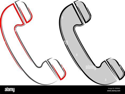 Telephone Receiver Icon Vector Illustration Stock Vector Image & Art - Alamy