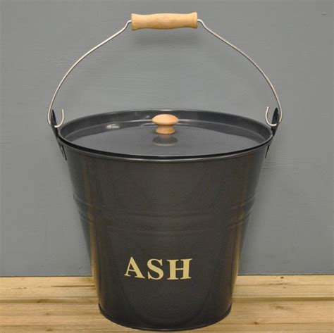 fireside ash bucket in slate grey by garden selections | notonthehighstreet.com