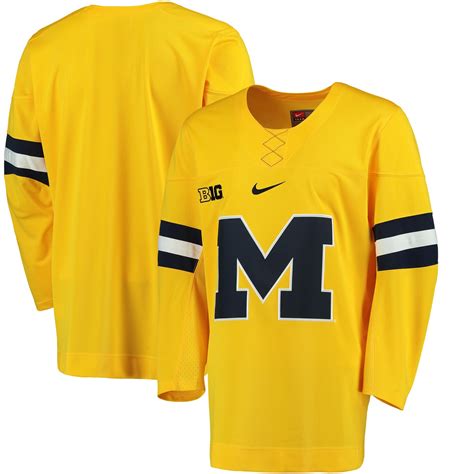 Nike Michigan Wolverines Maize Replica Hockey Jersey