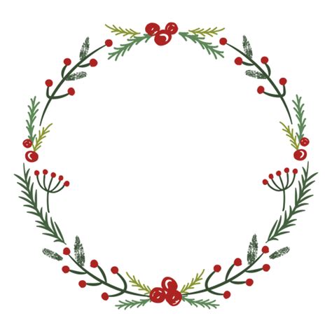 Christmas Wreath Traditional Decoration PNG & SVG Design For T-Shirts