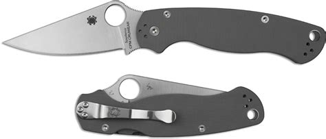 Spyderco Para Military 2 C81GPGY2 - Sprint Run - CPM CRUWEAR - Gray G10 - Serial Numbered - BNIB