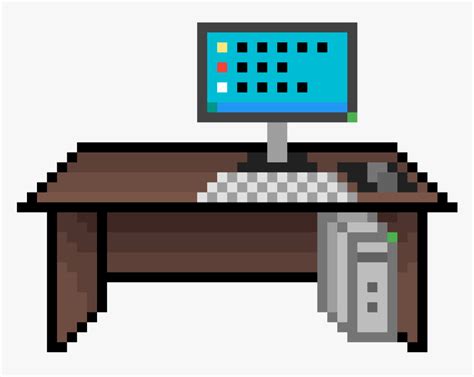 Computer Desk On - Pixel Art Playstation Controller, HD Png Download - kindpng