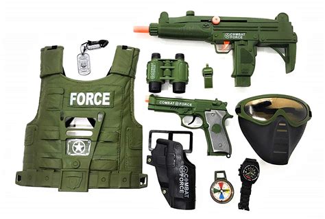 Children's Fun Interactive Pretend Play Get Suited & Geared Up Military Force Combat Playset Toy ...