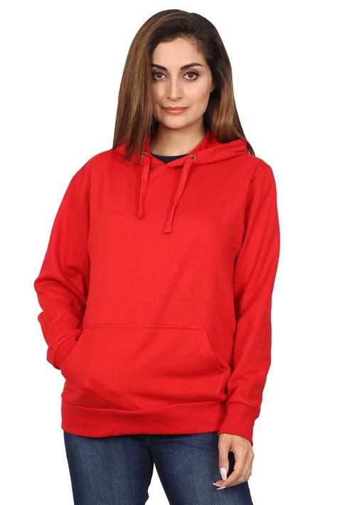 Red Hoodie Sweatshirt For Women - meltmoon.com