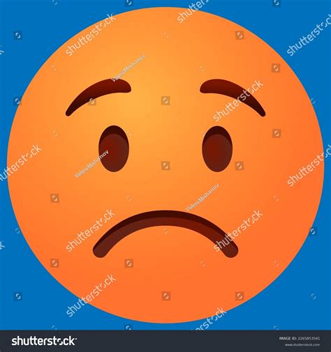 Emoji Frowning Face Vector Illustration Stock Vector (Royalty Free) 2265853541 | Shutterstock