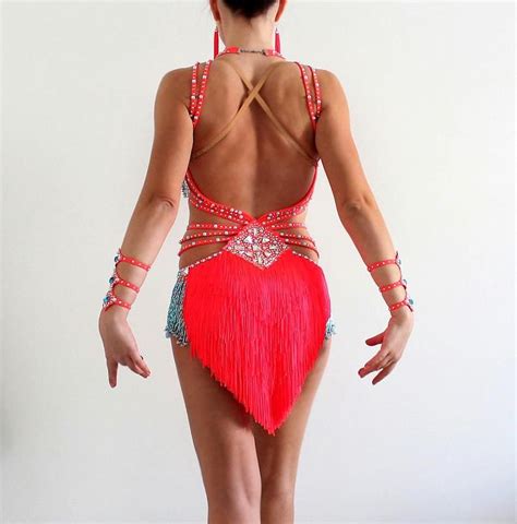 Latin Ballroom Competition Dance Dress Caribbean dance costume Salsa show dress Salsa shine ...