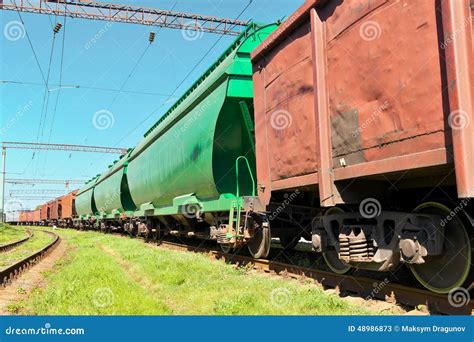 Cargo train stock image. Image of transport, carriage - 48986873