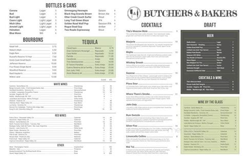 Menu of Butchers & Bakers in Farmington, CT 06032