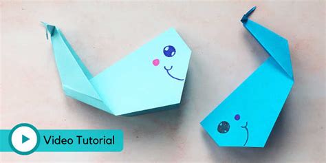 Origami Whale Video Tutorial | Origami For Kids - Twinkl