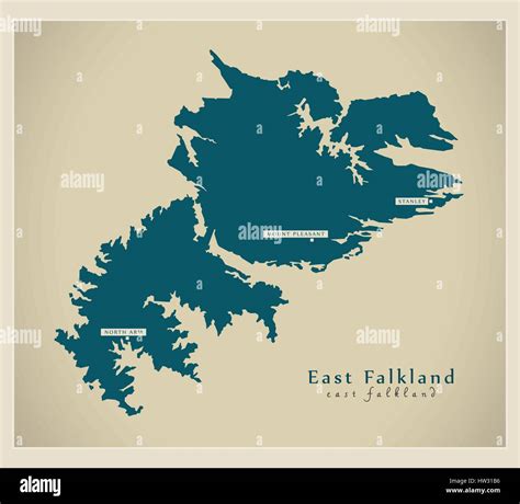 Modern Map - East Falkland FK Stock Vector Image & Art - Alamy