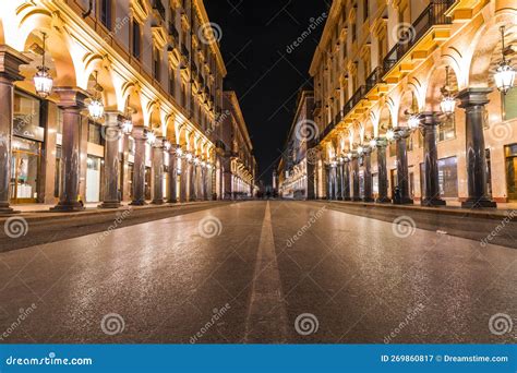 Via Roma, a Central Shopping High Street in Turin, Italy Editorial ...