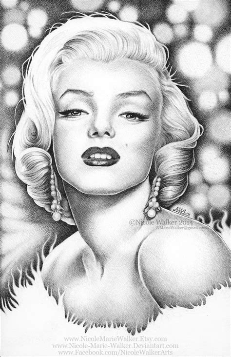 Marilyn Monroe Black And White Drawing at GetDrawings | Free download