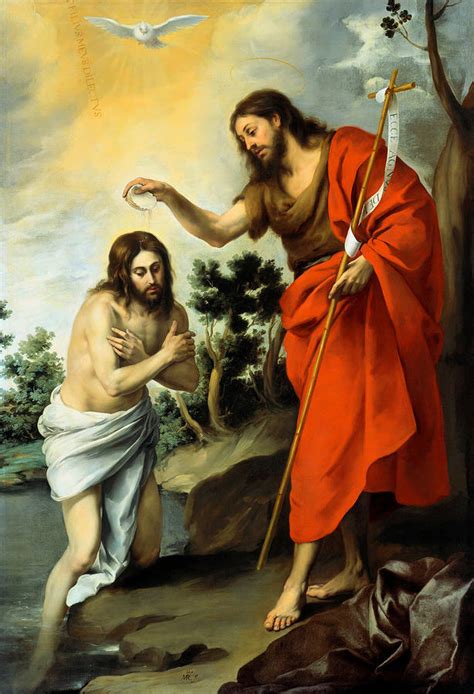 The Baptism Of Christ by Bartolome Esteban Murillo