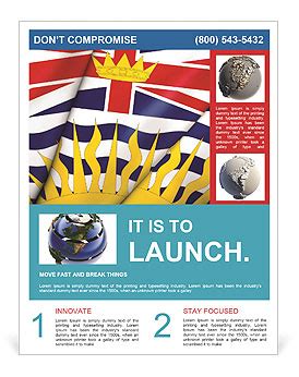 British Columbia (Canada) Flag: Meaning, Design, And History Flyer Template & Design ID ...