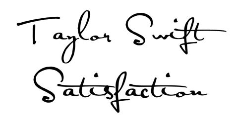 Satisfaction font (Taylor Swift font) by FritzVS on DeviantArt