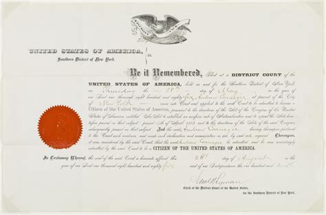 Certificate_of_Naturalization_5 - Carnegie Medal of Philanthropy