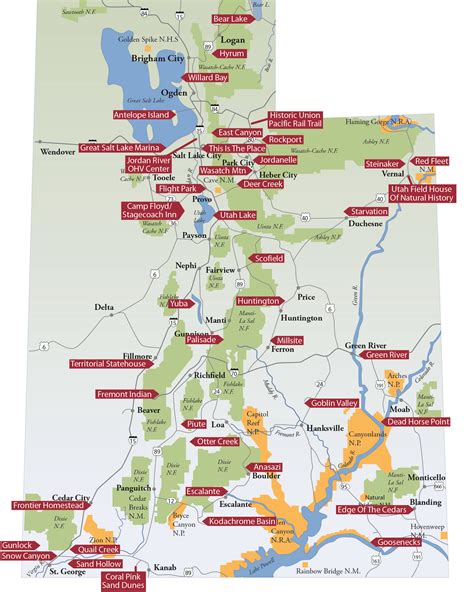 √ National Parks Utah State Parks Map