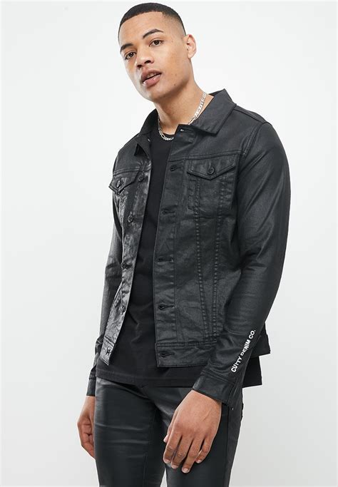 Mens coated denim jacket - black Cutty Jackets | Superbalist.com