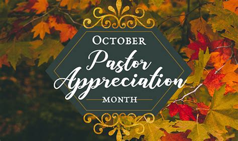 Happy Pastor Appreciation Month