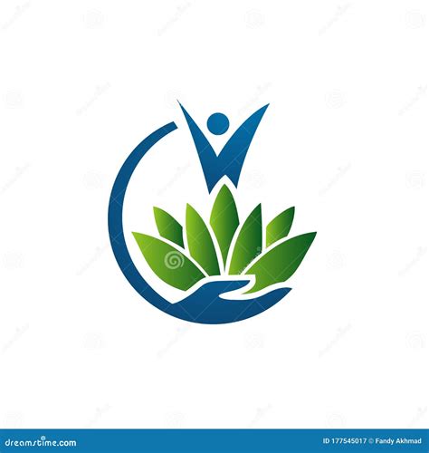 Green Health Teraphy Medicine Holistic Logo Design Vector Illustrations ...