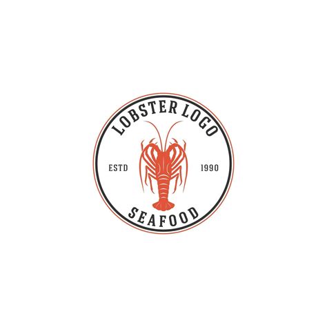 Vector red lobster logo template Separate on white background 2412716 Vector Art at Vecteezy