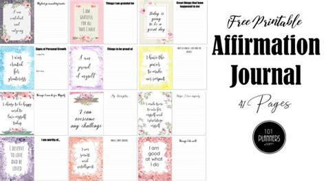 Free Editable Affirmation Journal | Printable / Digital Version