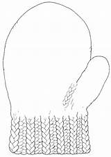Printable Mitten Pattern Template Sketch Coloring Page sketch template