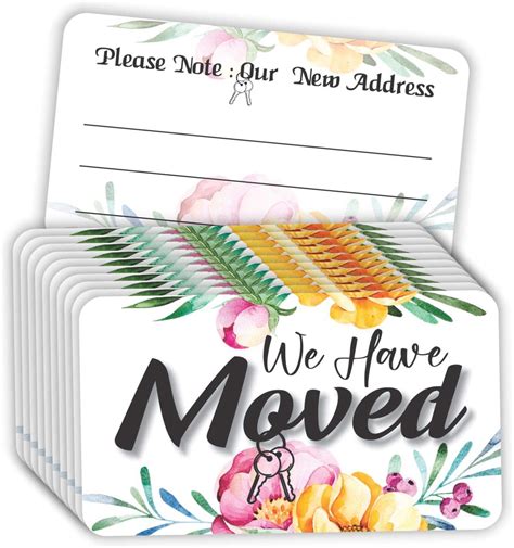 Amazon.com : PARTH iMPEX We Have Moved Cards - (Pack of 100) 3.5" x 2" Package Insert for Change ...