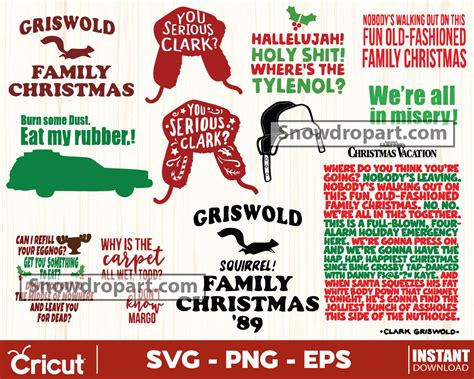 65 Christmas Vacation Clark Griswold Svg Bundle, Christmas Vacation - Snowdrop Art - High ...