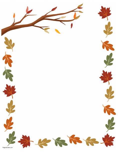 FREE Thanksgiving Border Printables | Many designs available | Colorful borders design, Floral ...