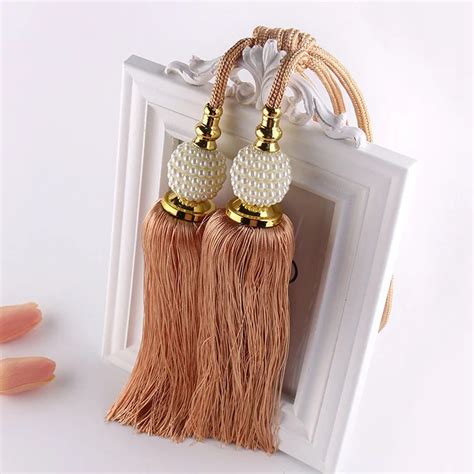 Curtain Accessories 1 Pair Curtain Tieback Hanging Balls Tassels for Curtains Livingroom Bedroom ...