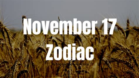 November 17 Zodiac Sign Personality, Compatibility, Traits and More