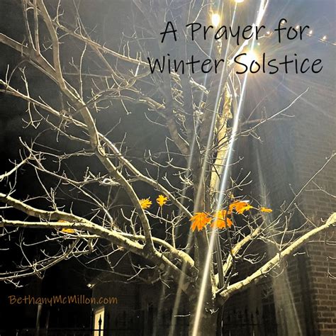 A Prayer for Winter Solstice - BethanyMcMillon.com