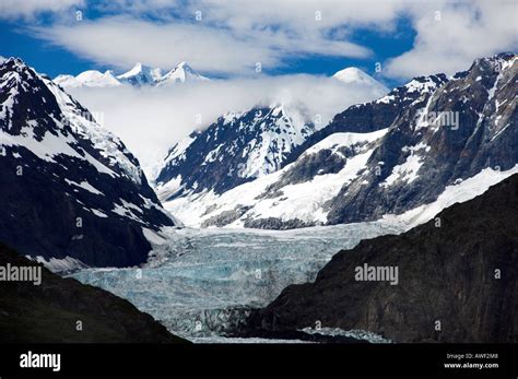 The Margerie Glacier and Mount Fairweather in Glacier Bay National Park Alaska USA Stock Photo ...