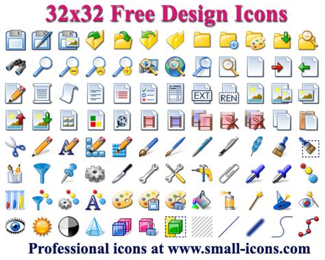 32x32 Free Design Icons - 32x32 Free Design Icons pack will instantly refine your graphic ...