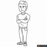 Man Coloring Page  Easy Drawing Guides sketch template