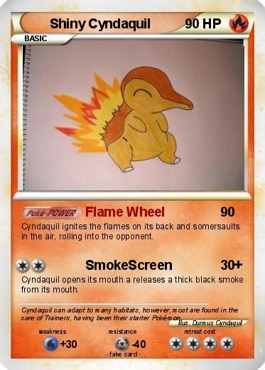 Pokémon Shiny Cyndaquil 4 4 - Flame Wheel - My Pokemon Card