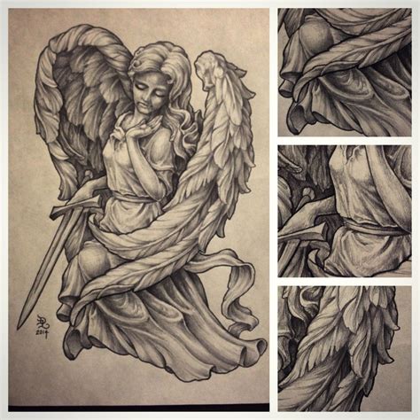 angel statue drawing - Google Search | Angel tattoo designs, Angel ...